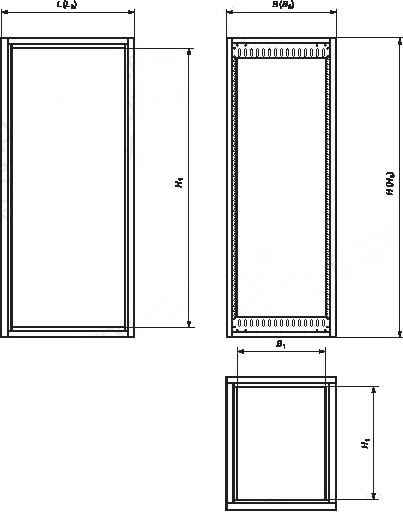 - Размеры БНКЗ (корпус шкафа, стойка)