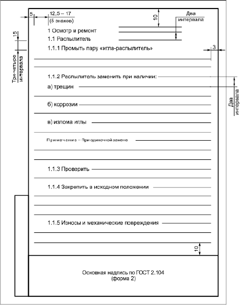 - Рисунок А.1 - Пример выполнения первого нумеруемого листа ТД с основной надписью