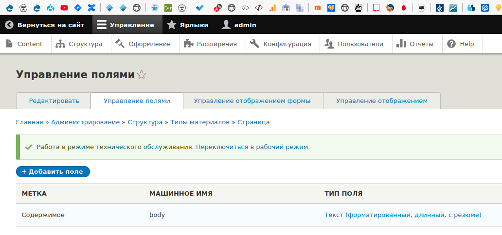 - Сущности Drupal без полей